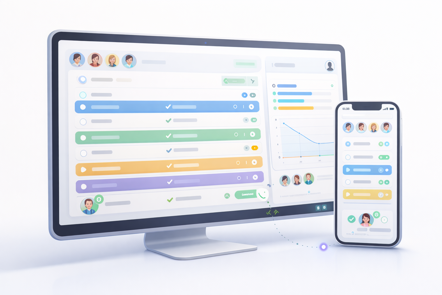 Family Chores Game interface shown across desktop and mobile layouts.